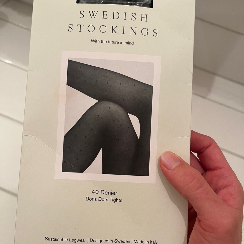 Black Doris Dots Tights
